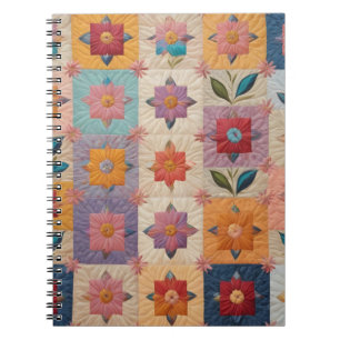 Floral quilt pattern notebook