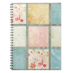 Floral Quilt Squares Square Notebook