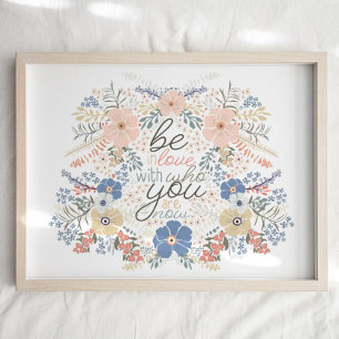 Floral Quote Art Print
