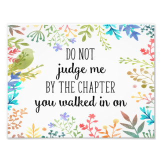 Floral Quote Print, Inspirational Quote Watercolor Photo Print