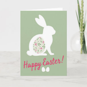 Floral Rabbit Easter Card