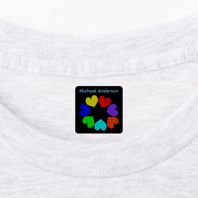 Floral Rainbow Love Hearts Clothing (Affixed)