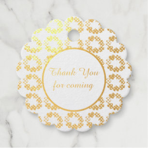 Floral Rainbow Love Hearts Custom Foil Favour Tags