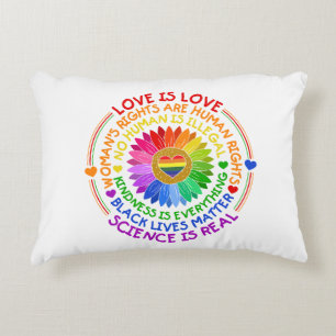 Floral Rainbow Political and Social Stand Decorative Cushion