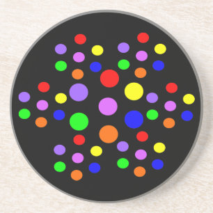 Floral Rainbow Spots Coaster