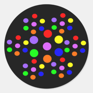 Floral Rainbow Spots Stickers
