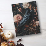Floral Raven Crow Gothic  Postcard<br><div class="desc">This design was created through digital art. It may be personalised by clicking the customise button and changing the colour, adding a name, initials or your favourite words. Contact me at colorflowcreations@gmail.com if you with to have this design on another product. See more of my creations or follow me at...</div>