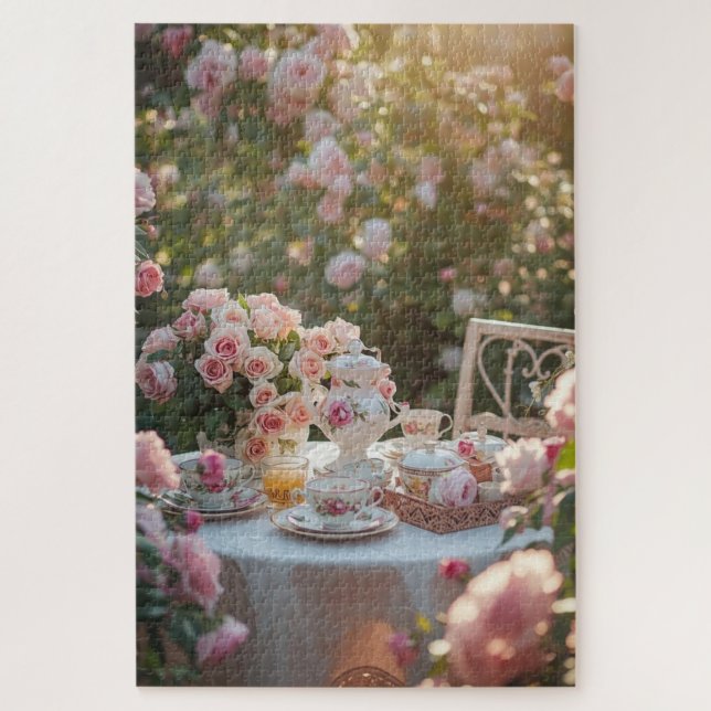 Floral Reading Nook Jigsaw Puzzle (Vertical)