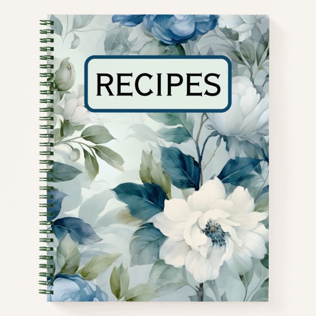 Floral Recipe Notebook (Front)