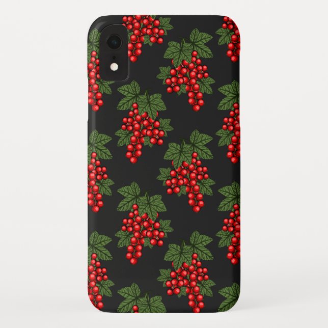 Floral Red Christmas Berries Case-Mate iPhone Case (Back)