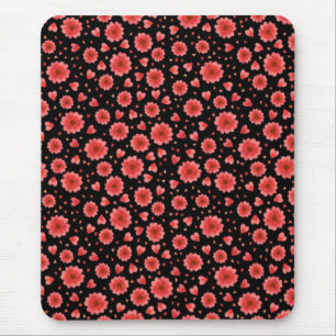 Floral Red Flowers Pattern-23321 Mouse Mat
