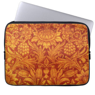 Floral Red & Golden Yellow Wm Morris Laptop Sleeve
