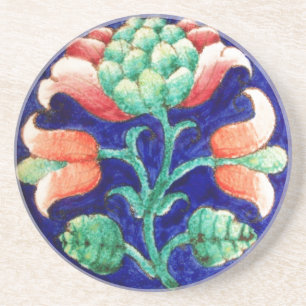 FLORAL Red Green Blue Coaster