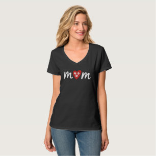 Floral Red Heart Minimalist Love T-Shirt
