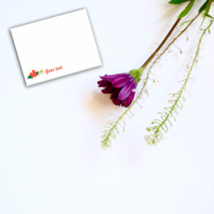 Floral red poppie post-it notes