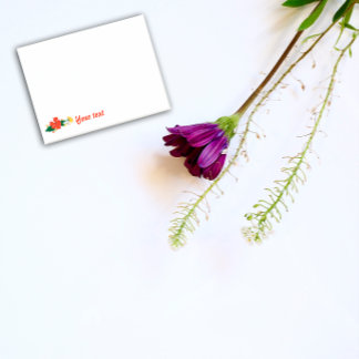 Floral red poppie post-it notes