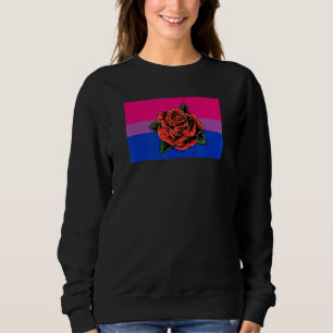 Floral Red Rose Bisexual Pride Flag Cute Spring Ae Sweatshirt