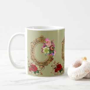 Floral Red Rose Victorian Mug