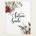 Floral Red Roses Modern Wedding Planner<br><div class="desc">Pretty red floral watercolor planner with black script “future bride”. So pretty to make all your wedding plans.</div>
