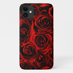 Floral Red Roses Pattern iPhone 11 Case