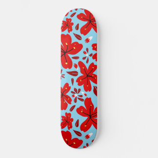 Floral Red Skateboard