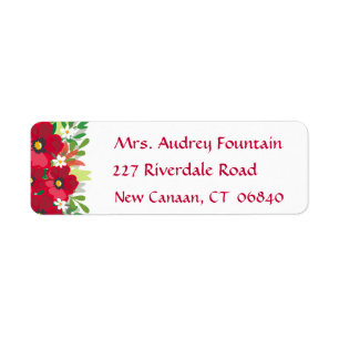 Floral Red Watercolor Burgundy Flowers