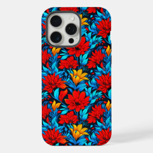 Floral Red yellow Flowers Pattern-13075 iPhone 15 Pro Max Case