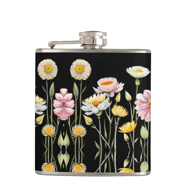 Floral Reflections  Hip Flask (Front)