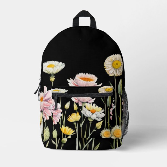 Floral Reflections  Printed Backpack (Front)