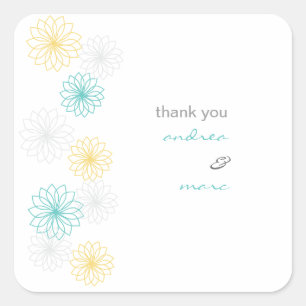 Floral Reflections Thank You Sticker