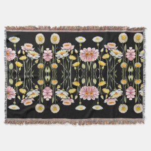 Floral Reflections Throw Blanket