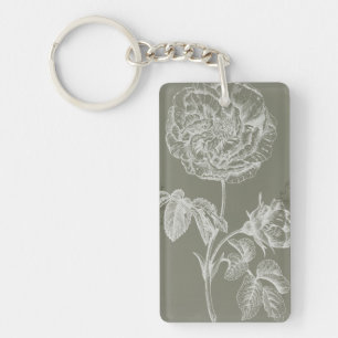 Floral Relief I Key Ring