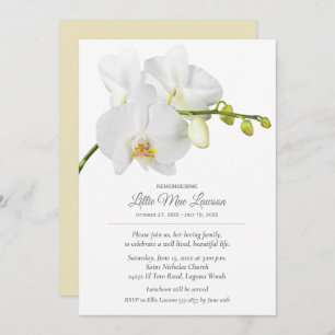 Floral Remembrance Celebration Photo Invitation