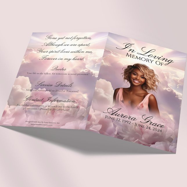 Floral Remembrance Memorial Program - FLR001 Programme (Creator Uploaded)