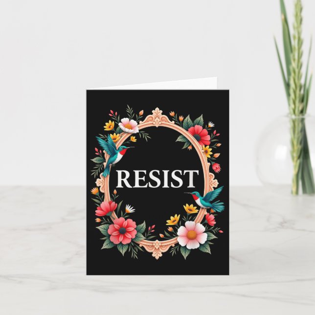 Floral Resist Trump _2  Card (Front)