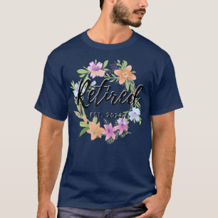 Floral Retired Est  T-Shirt