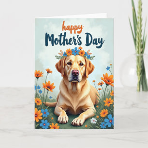 Floral Retriever Friend Card