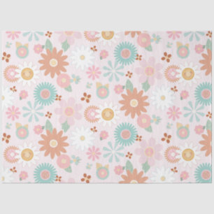 Floral Retro 60s 70s Hippie Daisy Flower Decoupage Tissue Paper