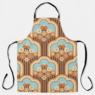 Floral Retro: 70s Wallpaper Revival Apron