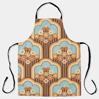 Floral Retro: 70s Wallpaper Revival Apron