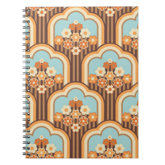 Floral Retro: 70s Wallpaper Revival Notebook