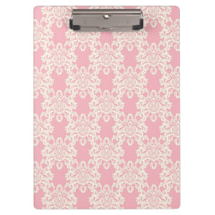 Floral retro damask clipboard