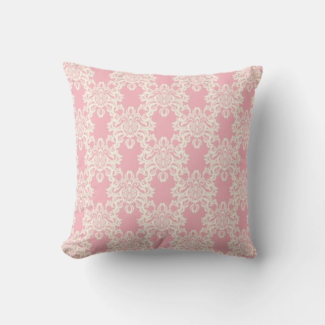 Floral retro damask cushion (Front)