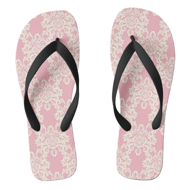 Floral retro damask flip flops (Footbed)