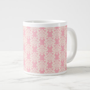 Floral retro damask large coffee mug
