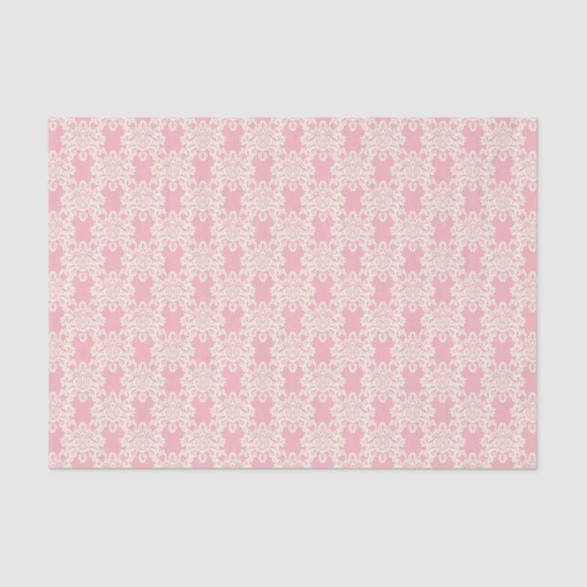 Floral retro damask tissue paper (Front)
