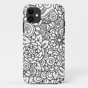 Floral Retro Doodle iPhone 11 Case