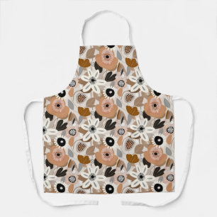 Floral Retro Mid-Century Modern Women's Apron
