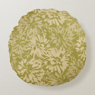 Floral retro pattern in boho style. round cushion