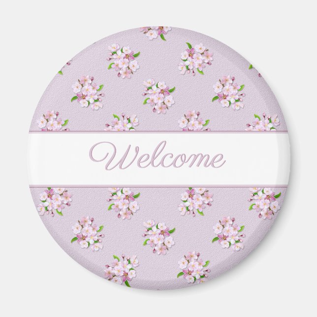 Floral Retro pattern Magnet (Front)
